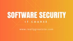 Software Security IT Course Announcement