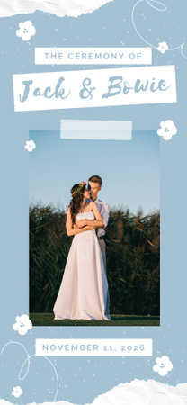 Anúncio de casamento de jovem casal apaixonado Snapchat Moment Filter Modelo de Design