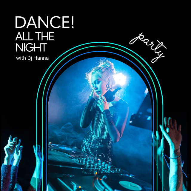 Dance Party in Club Instagram Πρότυπο σχεδίασης