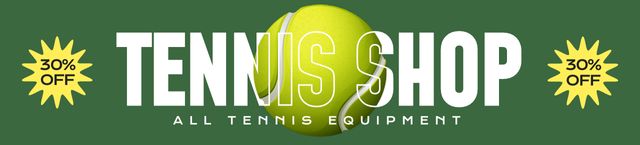 Ontwerpsjabloon van Ebay Store Billboard van Offer of Tennis Equipment