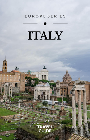 Italy Travel Guide with Showplaces Booklet 5.5x8.5inデザインテンプレート