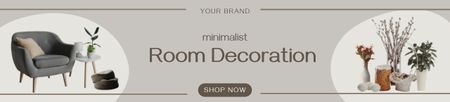 Ontwerpsjabloon van Ebay Store Billboard van Accessoires voor minimalistische kamerdecoratie