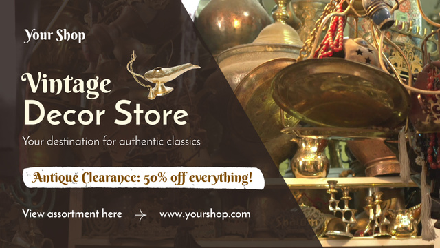 Vintage Decor And Candlesticks At Discounted Rates In Store Full HD video Tasarım Şablonu