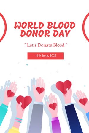 World Blood Donor Day Invitation 6x9in Šablona návrhu