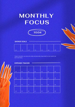 Monthly Planning with Pencils Schedule Planner Design Template