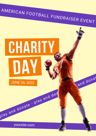 Template di design Charity American Football Game Poster