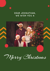 Joyous Christmas Greeting And Wishes With Family In Santa Hats