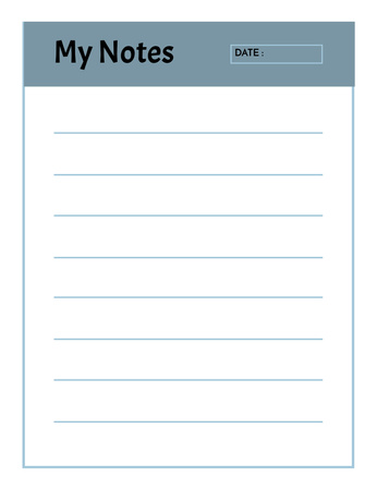 Medication Tracker Therapy Notepad 107x139mm Design Template