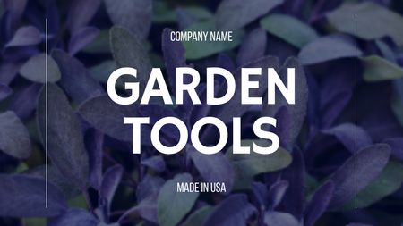Gardening Tools Ad Label 3.5x2in Design Template