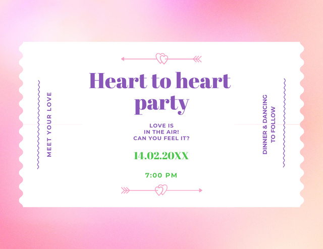 Szablon projektu Valentine's Day Party Announcement for Couples Flyer 8.5x11in Horizontal