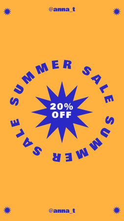 Summer Sale 20% Off Instagram Story Design Template