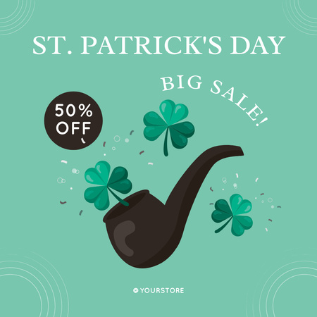 St. Patrick's Day Sale Offer Instagram Design Template