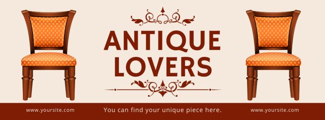 Modèle de visuel Furniture for Antique Lovers - Facebook cover