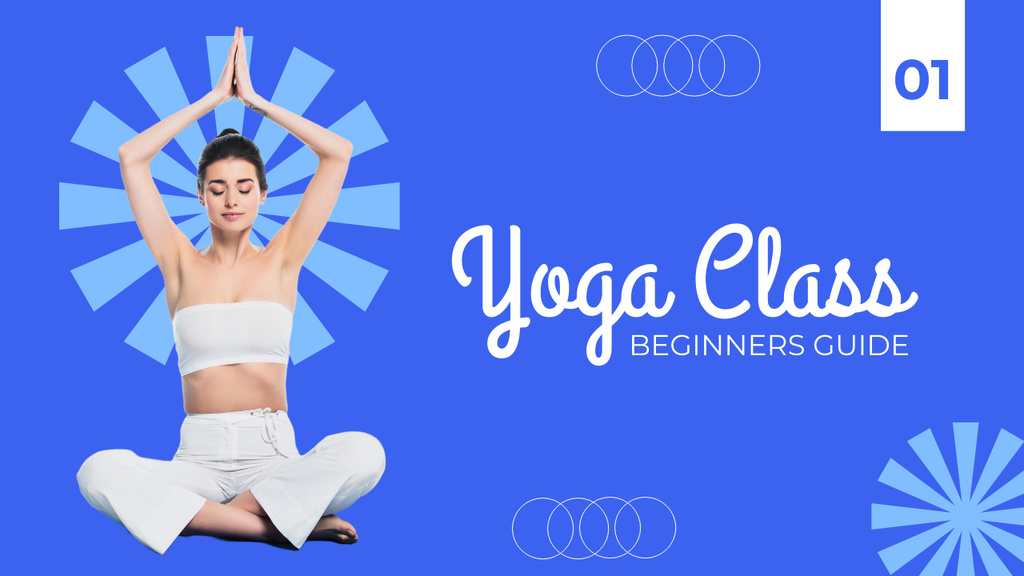 Designvorlage Yoga Class Begginers Guide für Youtube Thumbnail