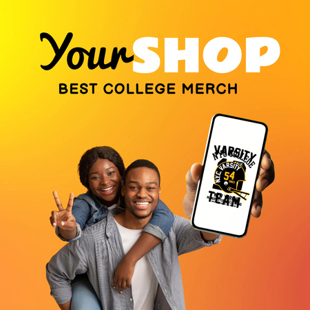 Template di design College Apparel and Merchandise Animated Post