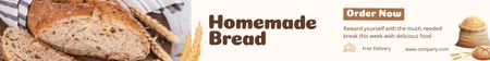 Designvorlage Fresh Bread Advertisement für Leaderboard