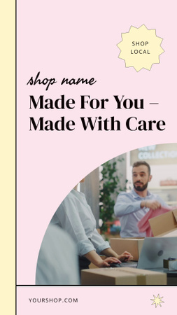 Inspirational Quite About Purchasing In Local Shop Instagram Video Story Design Template