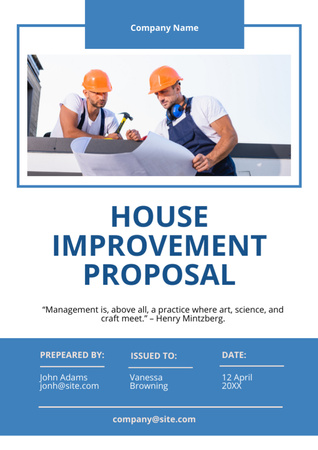 Building and Architecture Service Blue and White Proposal Design Template