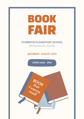 Book Fair Event Ad Poster Design Template
