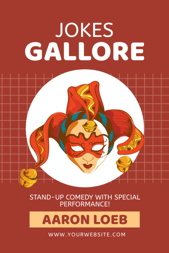 Comedy Show Promo with Masquerade Mask Tumblr – шаблон для дизайна