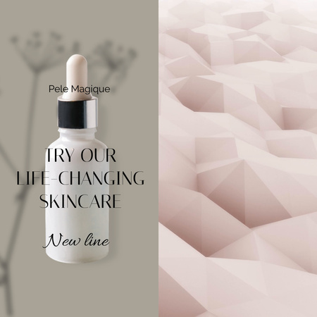 Platilla de diseño Natural Cosmetics Ad with Splash of milk Animated Post