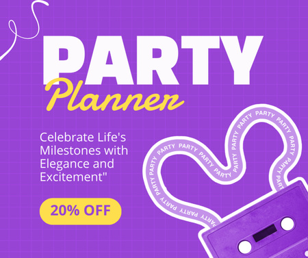 Plantilla de diseño de Celebrando fiestas perfectamente planificadas Facebook 