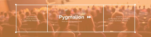 Pygmalion performance in Richmond High Theater Twitter – шаблон для дизайну