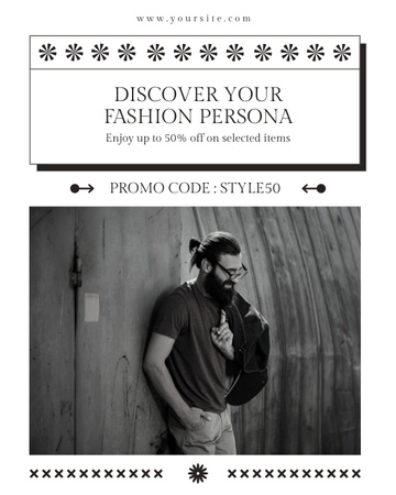 Young Man in Stylish Casual Clothes Instagram Post Vertical Design Template