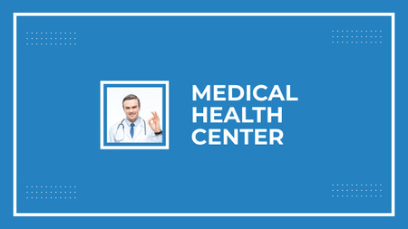 Medical Health Center Ad with Doctor Youtube Design Template