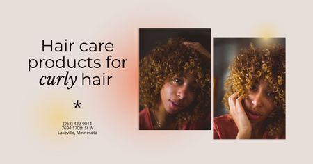 Template di design prodotti per la cura dei capelli ad Facebook AD