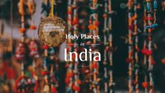 Asia Traveling Guide with Traditional India Decorations