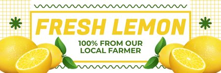 Platilla de diseño Offer of Fresh Local Lemons Email header