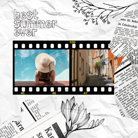 Memories of the Best Summer Ever Instagram Design Template