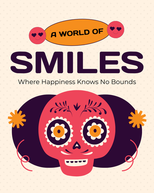 Extraordinary Carnival With Slogan About Smiles Instagram Post Vertical Πρότυπο σχεδίασης