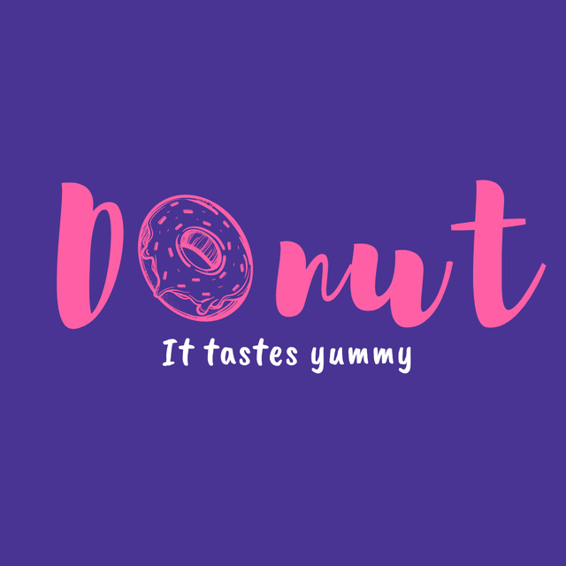 Lovely Bakery Ad With Donut Offer Logo Šablona návrhu