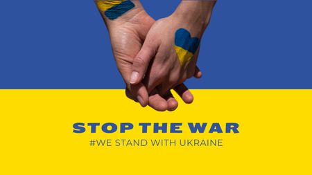 We Stand with Ukraine Title Design Template