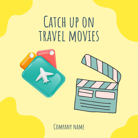 Travel Movies Advertisement Instagram Design Template