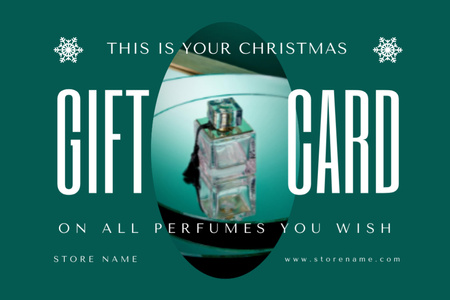 Perfumes Offer on Christmas Gift Certificate Πρότυπο σχεδίασης