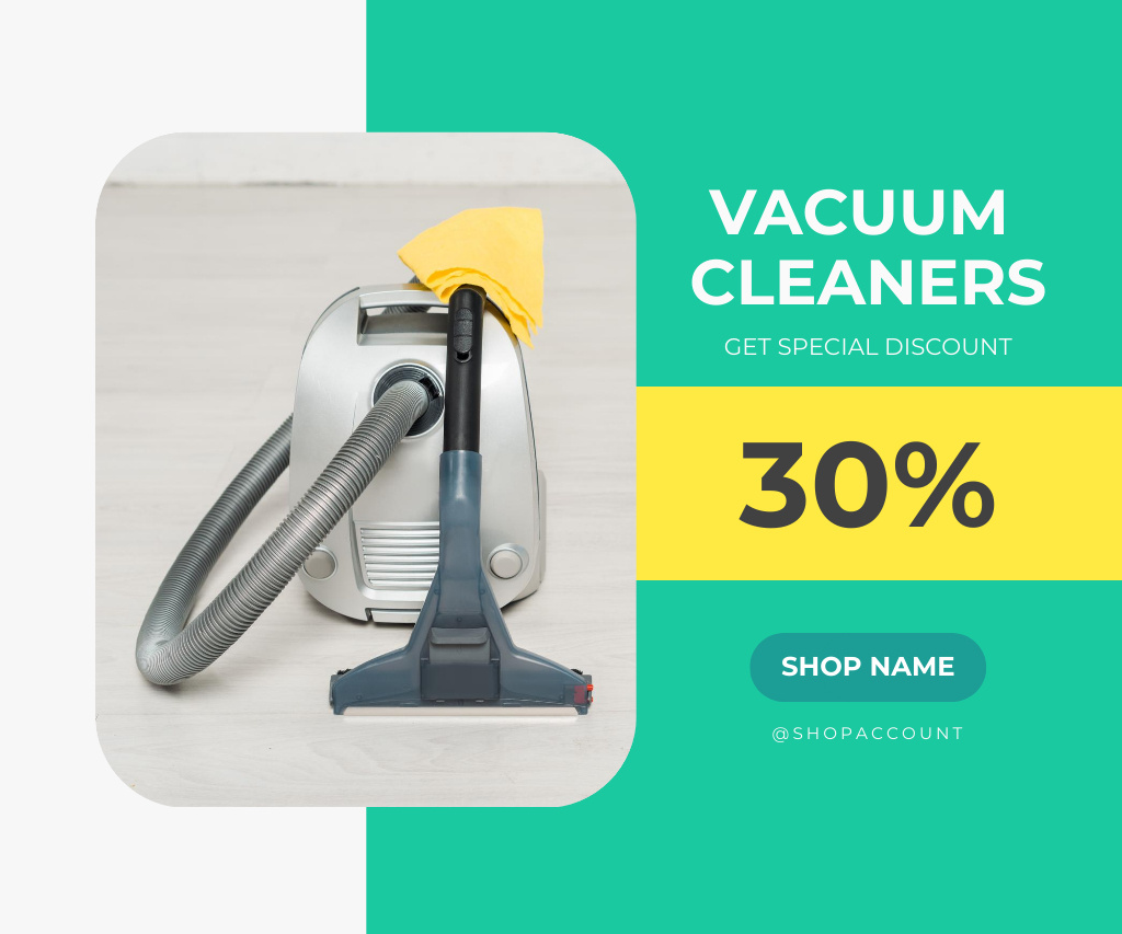Platilla de diseño Vacuum Cleaners Discount Large Rectangle