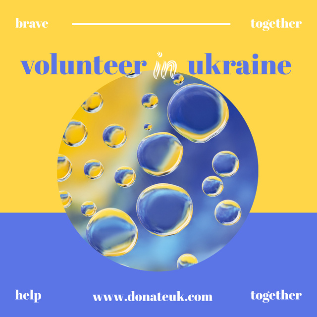 Volunteer in Ukraine Instagram Modelo de Design