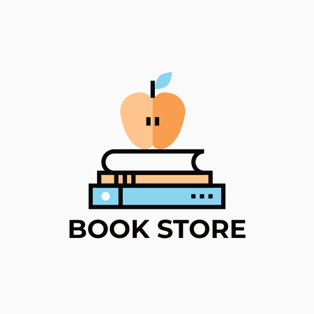 Book Store Ad Logo Design Template