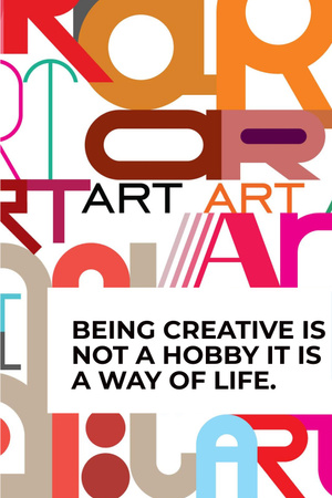 Modèle de visuel Citation about how to be a creative - Pinterest
