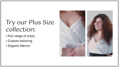 Plus-Size Clothes Collection Promotion With Quote