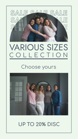 Clothing Collection For Everyone Sale Offer Instagram Video Story Design Template