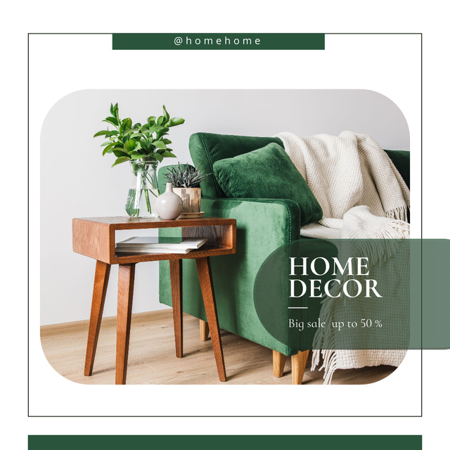 Home Decor Items Discount Instagram AD Design Template