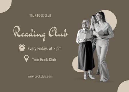 Platilla de diseño Book Club Ad Card