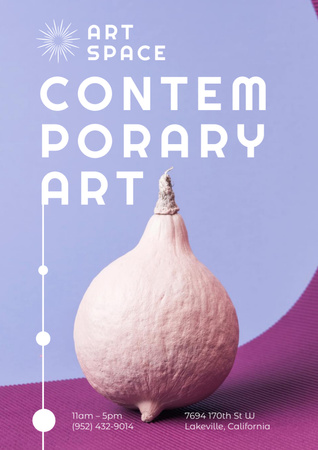 Contemporary Art Exhibition Announcement Poster A3 Design Template