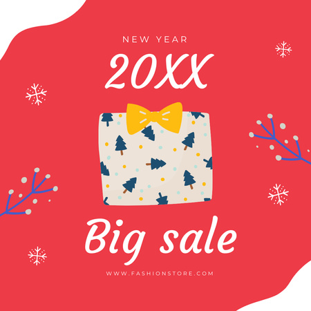New Year Sale Announcement Instagram Design Template