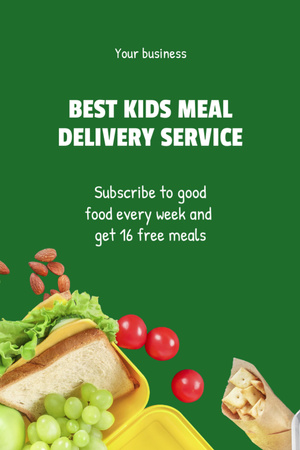 School Food Ad Flyer 4x6in Design Template