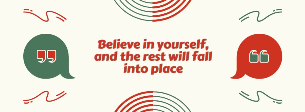 Ontwerpsjabloon van Facebook cover van Inspirational Quote about Believing in Yourself